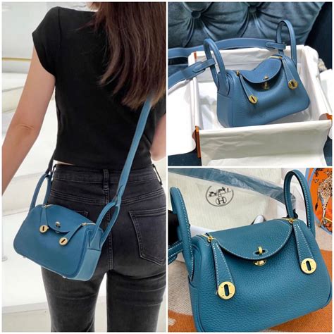 hermes mini lindy blue jean|the lindy Hermes bag.